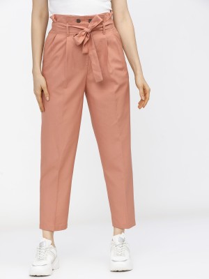 Tokyo Talkies Regular Fit Women Orange Trousers