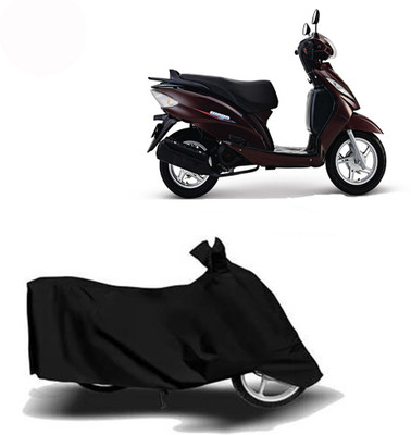 Exciting collections Two Wheeler Cover for TVS(Wego, Black)