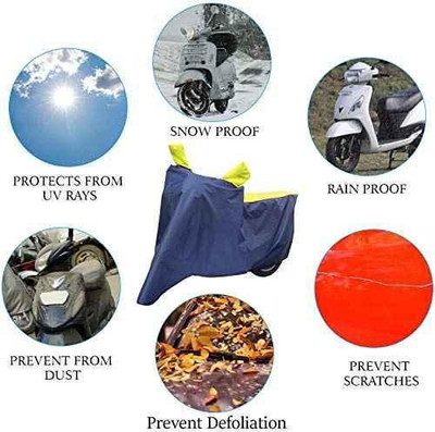 Rajiz Waterproof Two Wheeler Cover for Universal For Bike(Blue)