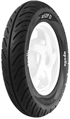 Apollo 90/100-10 53J ACTIZIP S1 (TL)-D 90/100-10 Front & Rear Two Wheeler Tyre(Street, Tube Less)