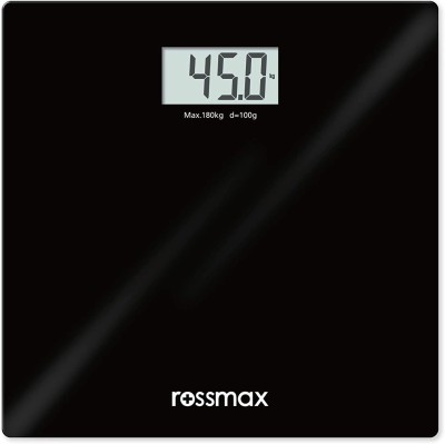 Rossmax Personal Digital Weight Machine With Large LCD Display and 4 Sensor Technology Weighing Scale(Black)