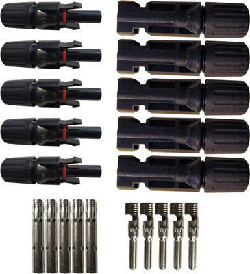 Hygridsolar for Solar Panels MC4 Wire Connector(Black, Pack of 5)