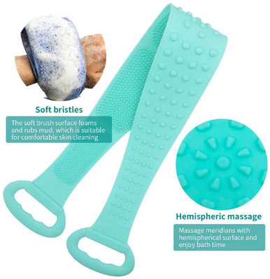Masox Store Silicone Body Back Scrubber Double Side Brush for Skin Cleaning Massage B-159