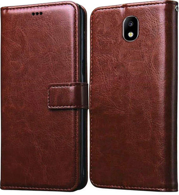 Casotec Flip Cover for Samsung Galaxy J7 Pro(Brown, Pack of: 1)