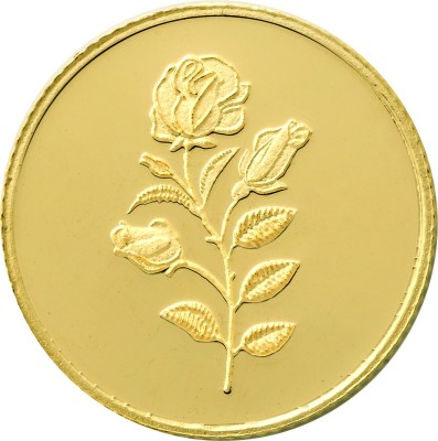 Bangalore Refinery Rose Coin 24 (999) K 10 g Yellow Gold Coin