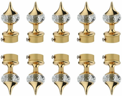 Panthera Gold Rod Rail Bracket, Curtain Knobs Metal(Pack of 10)