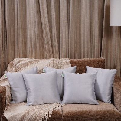 HOMEMONDE Polyester Cushions Cover(Pack of 5, 50 cm*50 cm, White)