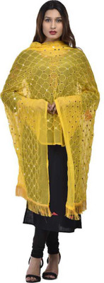 DIAMO Chiffon Embroidered Women Dupatta