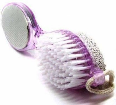 MSEURO 4 In 1 Foot Pedicure Brush, Use for Feet, Toes, Nails Cleaning- Multicolor(Multicolor)