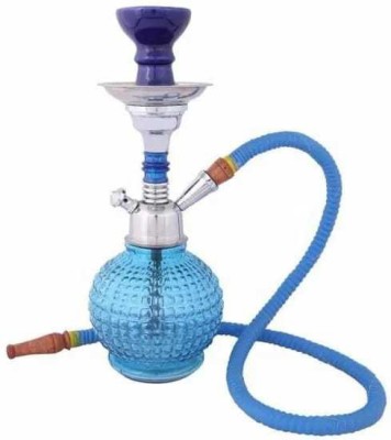 Arsh Creations 13 inch Glass, Ceramic, Iron Hookah(Blue)