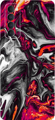 Mclaxa Mclaxa Oppo Reno 4Pro mobile back skin, Colorful Lava, Oppo Reno 4Pro Mobile Skin(Colorful Lava Skin With Super Matte Finish)