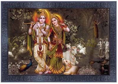 pnf Poster And Frame Radha Krishna Painting | Home Decoration | Best Gifting Option Digital Reprint 10.25 inch x 13.75 inch Painting(With Frame)