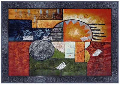 pnf Modern abstract art Wood Photo Frames with Acrylic Sheet (Glass)741 Digital Reprint 10 inch x 14 inch Painting(With Frame)