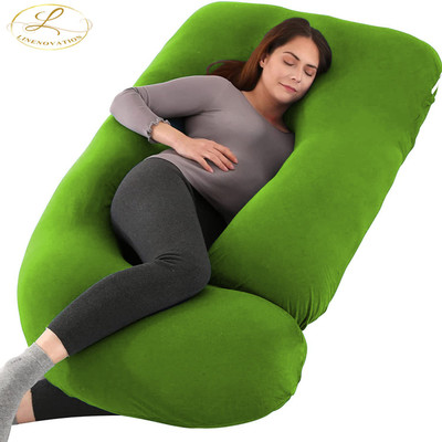 Linenovation Microfibre Solid Pregnancy Pillow Pack of 1(Light Green)