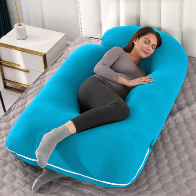 Cashmera Upgrade Model Pregnancy Pillow Microfibre Solid Pregnancy Pillow Pack of 1(Turquise)