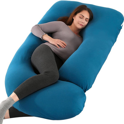 Cashmera Upgrade Model Pregnancy Pillow Microfibre Solid Pregnancy Pillow Pack of 1(Aqua Blue)