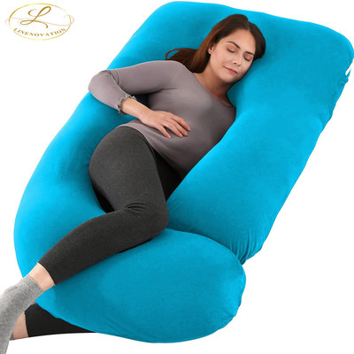 Linenovation Microfibre Solid Pregnancy Pillow Pack of 1(Turquise)