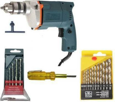NSK TOOLS Electric Drill Machine Angle Drill With 13 Pcs HSS Bit + 5 Pcs Masonary bit Power & Hand Tool Kit(4 Tools) NSK TOOLS Electric Drill Machine Angle Drill With 13 Pcs HSS Bit + 5 Pcs Masonary bit Power & Hand Tool Kit(4 Tools)