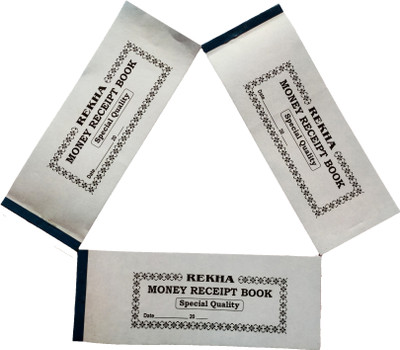 rekha binders Rekha Money Receipt Book 40pages (Combo 3pcs) 1-Part Money Receipt Book(3 Sets, Receipt Book)