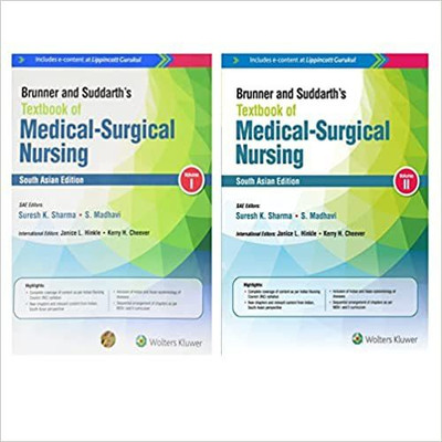 Brunner And Suddarths Textbook Of Medical-Surgical Nursing South Asian Edition (Vol1&2): Vol. 2(Paperback, Sharma, Madhavi)