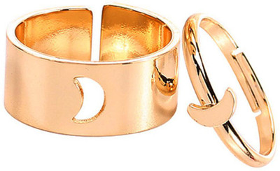 M Men Style Stainless Steel Rhodium Plated Ring Set