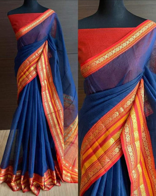 SANJAY GANGWANI Self Design Banarasi Net Saree(Red)