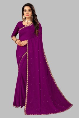 Primesky Embellished Bollywood Georgette Saree(Magenta)