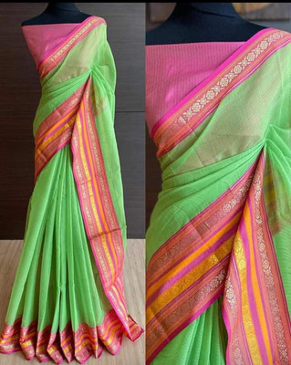SANJAY GANGWANI Self Design Banarasi Net Saree(Red)