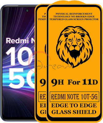 SEVEN7STAR Edge To Edge Tempered Glass for Mi Redmi Note 10T 5G(Pack of 2)