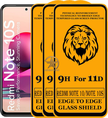 SEVEN7STAR Edge To Edge Tempered Glass for Mi Redmi Note 10s(Pack of 3)