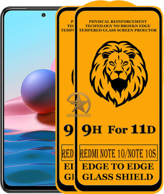 SEVEN7STAR Edge To Edge Tempered Glass for Mi Redmi Note 10(Pack of 2)