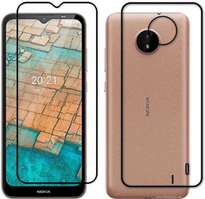 DOWRVIN Front and Back Tempered Glass for Nokia C20(Pack of 2)