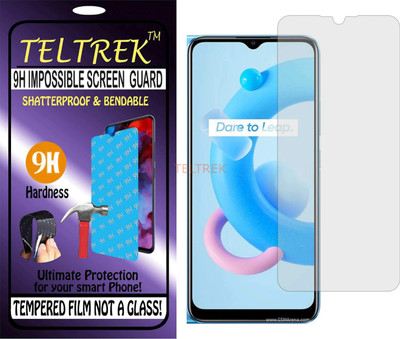 TELTREK Tempered Glass Guard for REALME C20 A (Flexible Shatterproof)(Pack of 1)