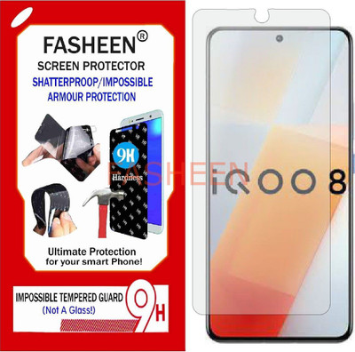 Fasheen Tempered Glass Guard for IQOO 8 (Flexible Shatterproof)(Pack of 1)