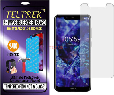 TELTREK Tempered Glass Guard for NOKIA TA-1102 (NOKIA 5.1 PLUS) (Flexible Shatterproof)(Pack of 1)