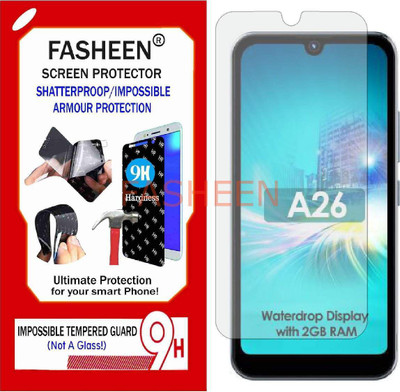 Fasheen Tempered Glass Guard for ITEL A26 (Flexible Shatterproof)(Pack of 1)