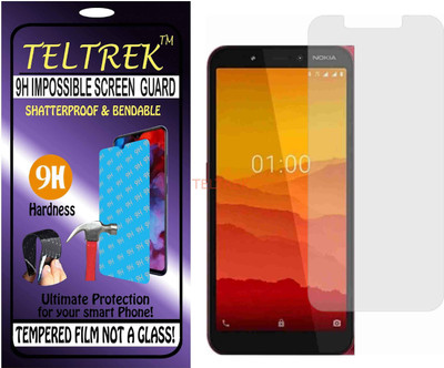 TELTREK Tempered Glass Guard for NOKIA C1 PLUS (Flexible Shatterproof)(Pack of 1)