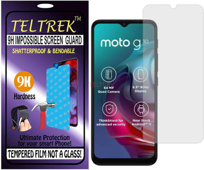 TELTREK Tempered Glass Guard for MOTOROLA MOTO G30 (Flexible Shatterproof)(Pack of 1)