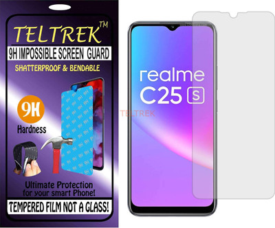 TELTREK Tempered Glass Guard for REALME C25S RMX3197 (Flexible Shatterproof)(Pack of 1)