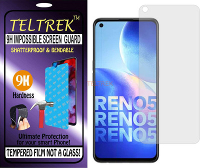 TELTREK Tempered Glass Guard for OPPO RENO5 4G CPH2159 (Flexible Shatterproof)(Pack of 1)