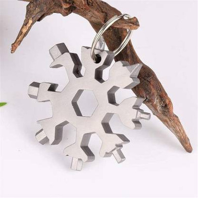 JYORESHA 18 in 1 Snowflake Multi Tool, for Outdoor Travel Camping Bottle Opener Standard Screwdriver Set(Pack of 1)