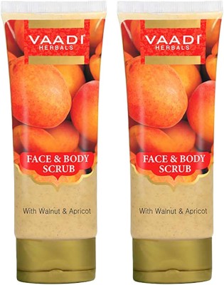 VAADI HERBALS Face & Body Scrub with Walnut & Apricot (110gms x 2) Scrub(220 g)