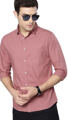 A S fashion Men Solid Casual Pink Shirt