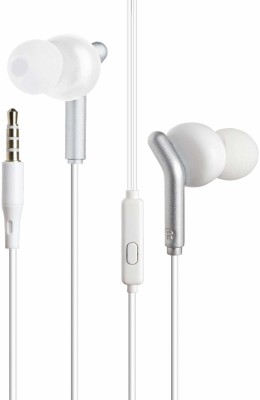 ZEBRONICS Zeb Bro Headset with Mic White Wired Headset(White, In the Ear)