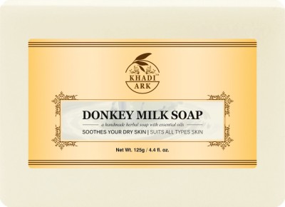 Khadi Ark Donkey Milk Soap Organic Handmade Anti Ageing Skin Lightener, Moisturizer Soap(125 g)