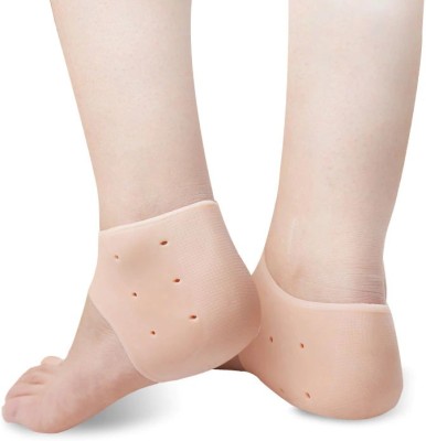 Evona Silicone Moisturizing Gel Heel Sock Cracked Foot Skin Gel Care Heel Support(Brown)