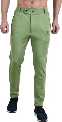 LAZYWEAR Slim Fit Men Light Green Trousers