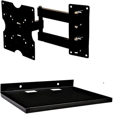 Viraan Combo Pack 14 to 42 inch Wall Mount TV Stand and Set-Top Box Stand LED/LCD TV. Fixed TV Mount