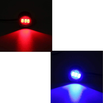 Generox Rear LED Indicator Light for Royal Enfield Twin spark(Blue, Red)