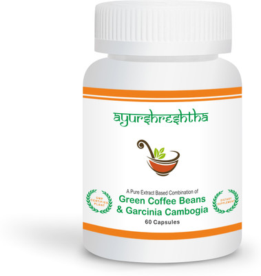 Ayurshreshtha combination of Pure Extract Green Coffee Beans & Garcinia Cambogia 750Mg Capsules(750 mg)